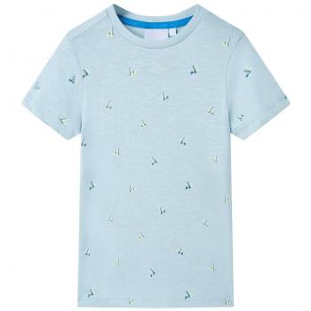 Camiseta infantil azul claro 128