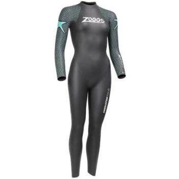 Traje de Neopreno Zoggs Predator Tour FS Mujer Manga Larga Negro Azul Turquesa - Talla L