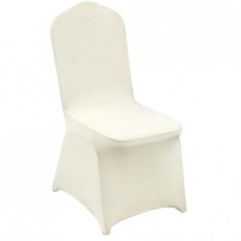 Ivory White 50-Piece Stretch Spandex Folding Chair Covers - Detachable and Washable Protective Slipcovers