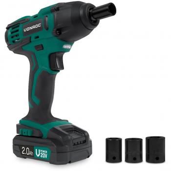 Llave de impacto sin cable 20V - 150Nm - Incl. 4 llaves de vaso, batería de 2.0Ah y cargador