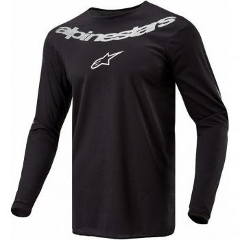 Alpinestars Fluid Graphite Motocross Jersey - Black/Silver, Size L