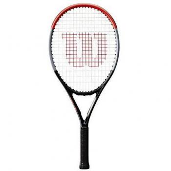 Wilson Raqueta de tenis, Clash 25, Para niños de entre 9 y 10 años, Grafito, Negro/gris/rojo, WR016210U