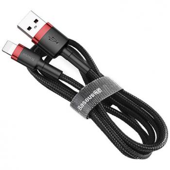 Baseus Cafule Metal Data Cable USB For Lightning 2.4A 1m Red/Black