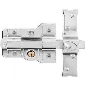 Cerrojo FAC 306 B70 Níquel - Seguridad Garantizada, bombillo de 70 mm, diseño para instalación en puertas derechas