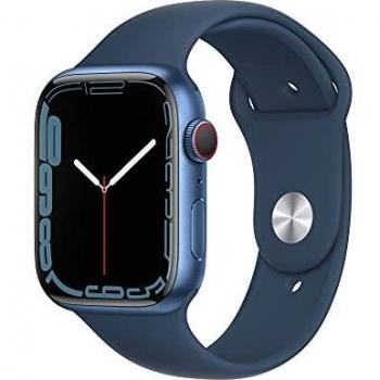 Apple Watch Series 7 (GPS + Cellular, 45mm) - Blue Aluminium Case with Abyss Blue Sport Band - Regular
