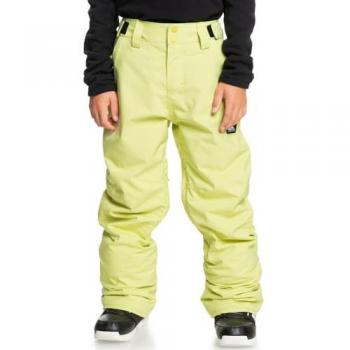 Quiksilver Pantalón de esquí Estate para niños, pantalón largo amarillo brillante junior, talla 14, adecuado para chicos de 8-16 años