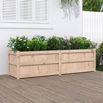 Solid Pine Garden Planter 180x50x50 cm