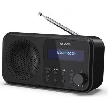 Grabadora de voz portátil digital Sharp DR-P420 negra, con grabación en formato MP3, 4 GB de memoria interna, pantalla LCD, conexión USB para transferencia de archivos y función de reducción de ruido