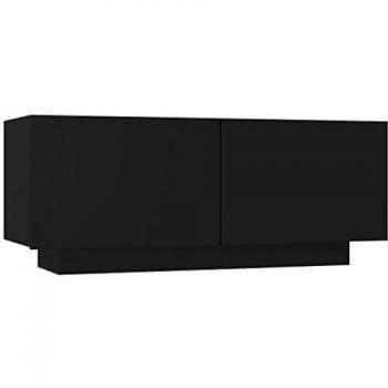 vidaXL Bedside Cabinet Black 100x35x40 cm Engineered Wood