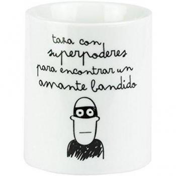 Mr. Wonderful Taza Superpoderes para Encontrar un Amante Bandido, Blanco, 10x10x10