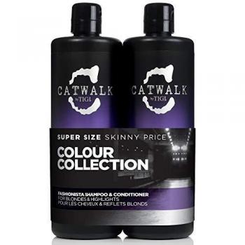 Catwalk by Tigi – Fashionista, champú y acondicionador morados para pelo rubio, 2 x 750 ml