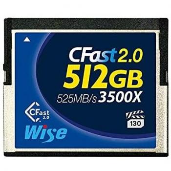 Tarjeta CFast 2.0 Wise CFA-5120 512GB 3500x Azul Resistente al Agua y a los Golpes