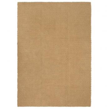 Alfombra rectangular de yute natural, dimensiones 80 x 160 cm, 120 x 180 cm, 160 x 230 cm, color marrón, ideal para sala de estar, dormitorio y salón