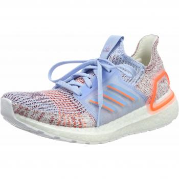adidas Women's Ultraboost 19 W Running Shoes, Glow Blue/Hi/Res Coral/Active Maroon, 5 UK