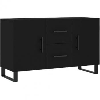 Aparador de madera de ingeniería negro 100x36x60 cm
