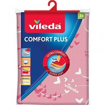 Vileda Comfort Plus Funda para Tabla de Planchar, Tela, Rosa, 137,5 x 45,5 cm