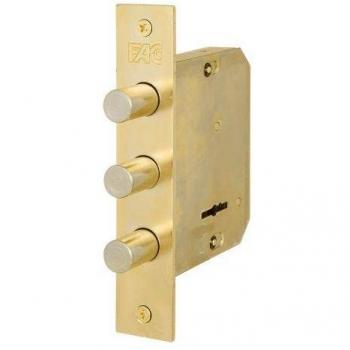 Cerradura de embutir en madera FAC 480B, cromada, modelo 01201