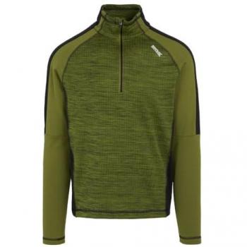 Regatta Men's Hepley Lightweight Moisture-Wicking Half Zip Fleece Jacket in Nephrite Green, Size XL