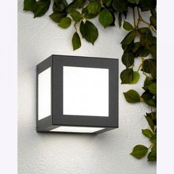 Aplique de exterior cúbico Cubo, antracita