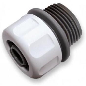 Bradas WL de 4116 übergangs de Manguera Pieza White Line Rosca Exterior de 3/4 según el estándar de Ranuras Sistema DN 15 1/2 Pulgadas, Blanco, 4 x 2 x 2 cm