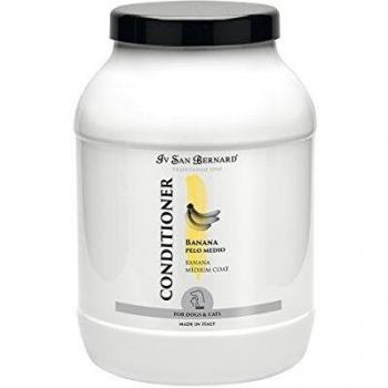 Bálsamo de Banana - Crema para Perros y Gatos - 3 L - Ayuda a Normalizar la Elasticidad del Pelo - Mayor Suavidad y Brillantez - Ideal para Pelos Medios - IV San Bernard