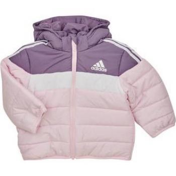 Chaqueta adidas infantil In F Pad, acolchada, con cierre frontal completo, capucha ajustable, bolsillos laterales con cremallera, tejido transpirable y ligero, diseño moderno y deportivo