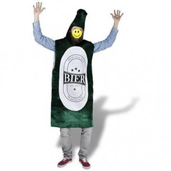vidaXL Disfraz de Botellín de Cerveza Poliéster M/L para Personas de 1,85 cm