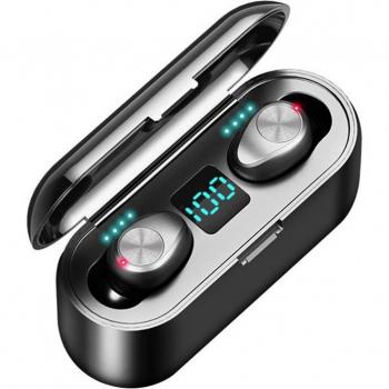 Auriculares Inalámbricos Deportivos Bluetooth V5.0 F9 TWS con Pantalla LED y Banco de Energía de 2000mAh