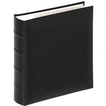 Leder-Einsteckalbum Walther Design ME-371-B álbum para enchufar Classic para 200 Fotos 10 x 15, Cuero Artificial, Negro