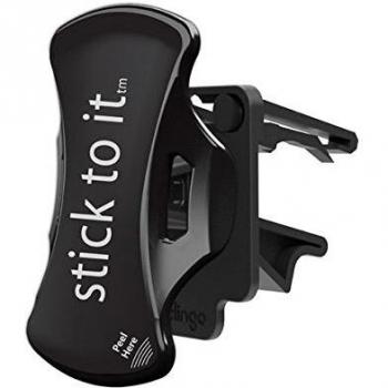 Clingo 07023 - Soporte para rejillas de ventilación de coche para teléfonos móviles, color negro y verde