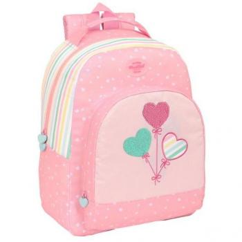 Mochila Adapt.carro Reciclado Blackfit8 'Globitos' 32x42x15cm - Safta