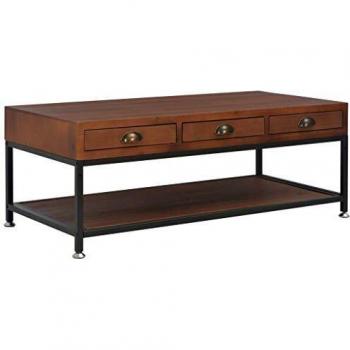 SengentoStyle Salontafel met 3 lades 110x50x40 cm massief vurenhout