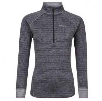 berghaus - Camiseta térmica de Manga Larga para Mujer, Gris Oscuro, 10