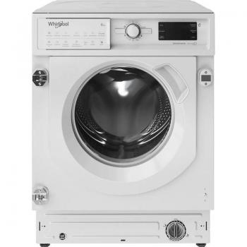 Lavadora empotrada Whirlpool BI WMWG 81485 PL, color blanco, capacidad de carga 8 kg, clase energética A+++, tecnología de lavado 6th Sense, funciones de inicio diferido y programas especiales para tejidos delicados