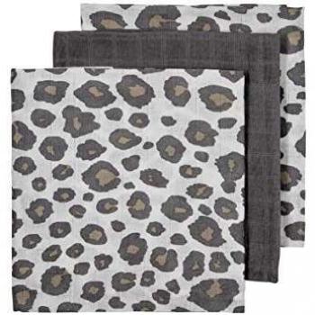 Meyco Paquete de 3 Pañales de Gasa 100% Algodón Panther Neutral/Gris 70 x 70 cm