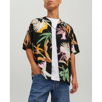 Camisa Jack & Jones Noah negro manga corta para hombre