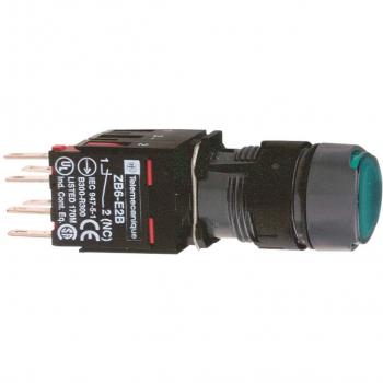 Schneider elec pic - mss 45 03 - Pulsador luminoso 16 rasante impulsor 1na/contacto cerrado verde redondo