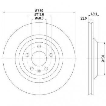 Disco de freno HELLA PRO Alta Carbono 8DD 355 128-321 para AUDI A6 C6 Avant y Berline