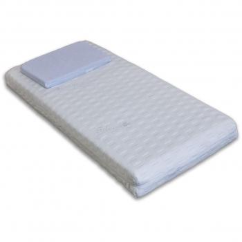 Colchón para cuna/cuna Mod. Royal Baby Antisoffoco con Memory AirSense lavable en lavadora y funda extraíble y lavable en lavadora con almohada antiasfixia
