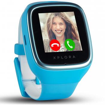 XPLORA 3S - Teléfono Reloj Resistente al Agua, RTOS, Bluetooth, SOS, GPS y Cámara, Azul