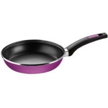 Monix Mora - Sartén 26 cm de acero esmaltado lila con antiadherente Teflon® Classic.