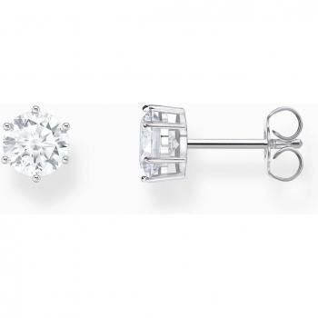 Thomas Sabo Sterling Silver White Zirconia Brilliant Cut Stud Earrings