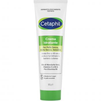 Crema Hidratante Cetaphil 100g para Piel Seca y Sensible, Hidratación Hasta 48 Horas, Sin Fragancia
