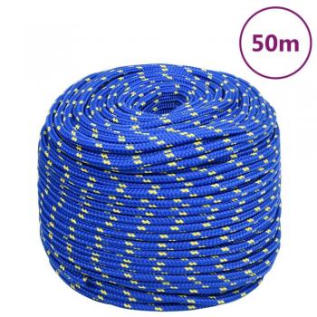 Cuerda de barco polipropileno azul 8 mm 50 m