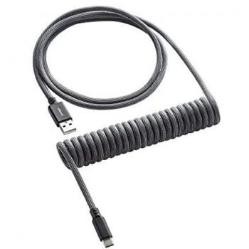 CableMod Classic Coiled Keyboard Cable USB-C to USB-A (1.5m, USB 2.0) - Carbon Grey