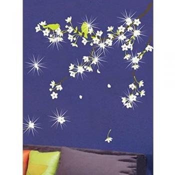 Ambiance Sticker Vinilo Decorativo Pear Tree with Flowers + 15 Swarovski Crystals