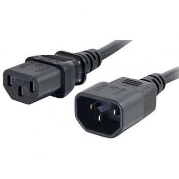 C2G Alargo de - Cable (2 m, Male connector / Female connector, C14 acoplador, C13 acoplador, 250 V, Negro)