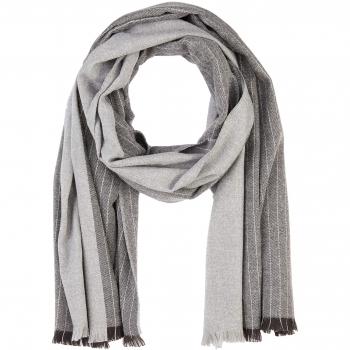 BOSS Scarf-Pin-Stripe, Bufanda para Hombre, Gris