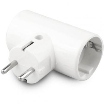 Adaptador de 2 tomas Onlex blanco 4,8mm 10/16A t/t blíster