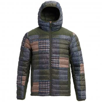 Burton Insulator Chaqueta con Capucha de Evergreen – Synthetic, otoño/Invierno, Hombre, Color Patchwork/Forst Night, tamaño Small